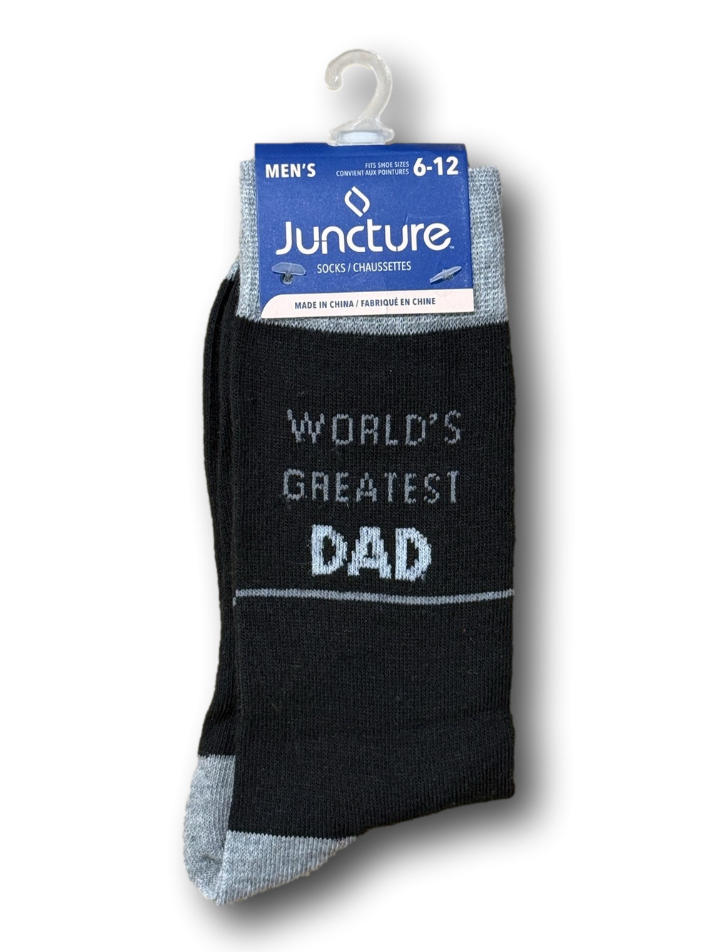 3/$18 "World's Greatest Dad" Funny Novelty Crew Socks - NWT